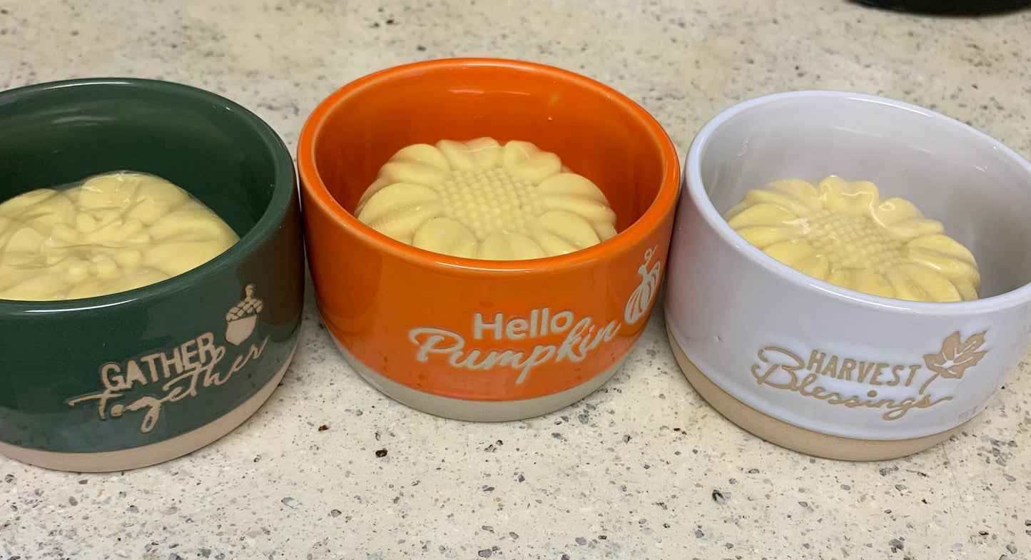 Handmade Dish Soap in Ramekin with Bamboo Brush