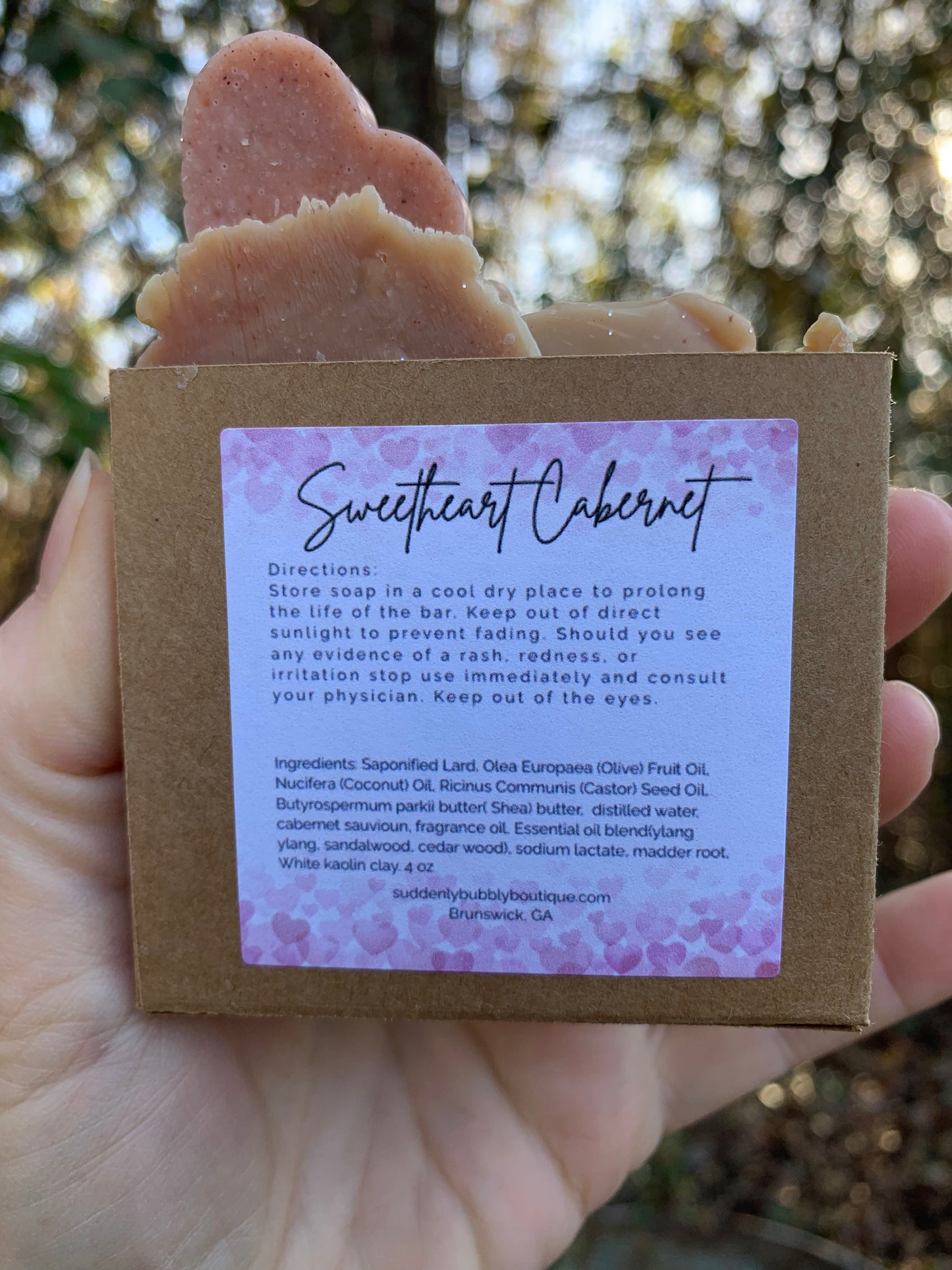 Sweetheart Cabernet Artisan Soap Bar | Suddenly Bubbly Boutique