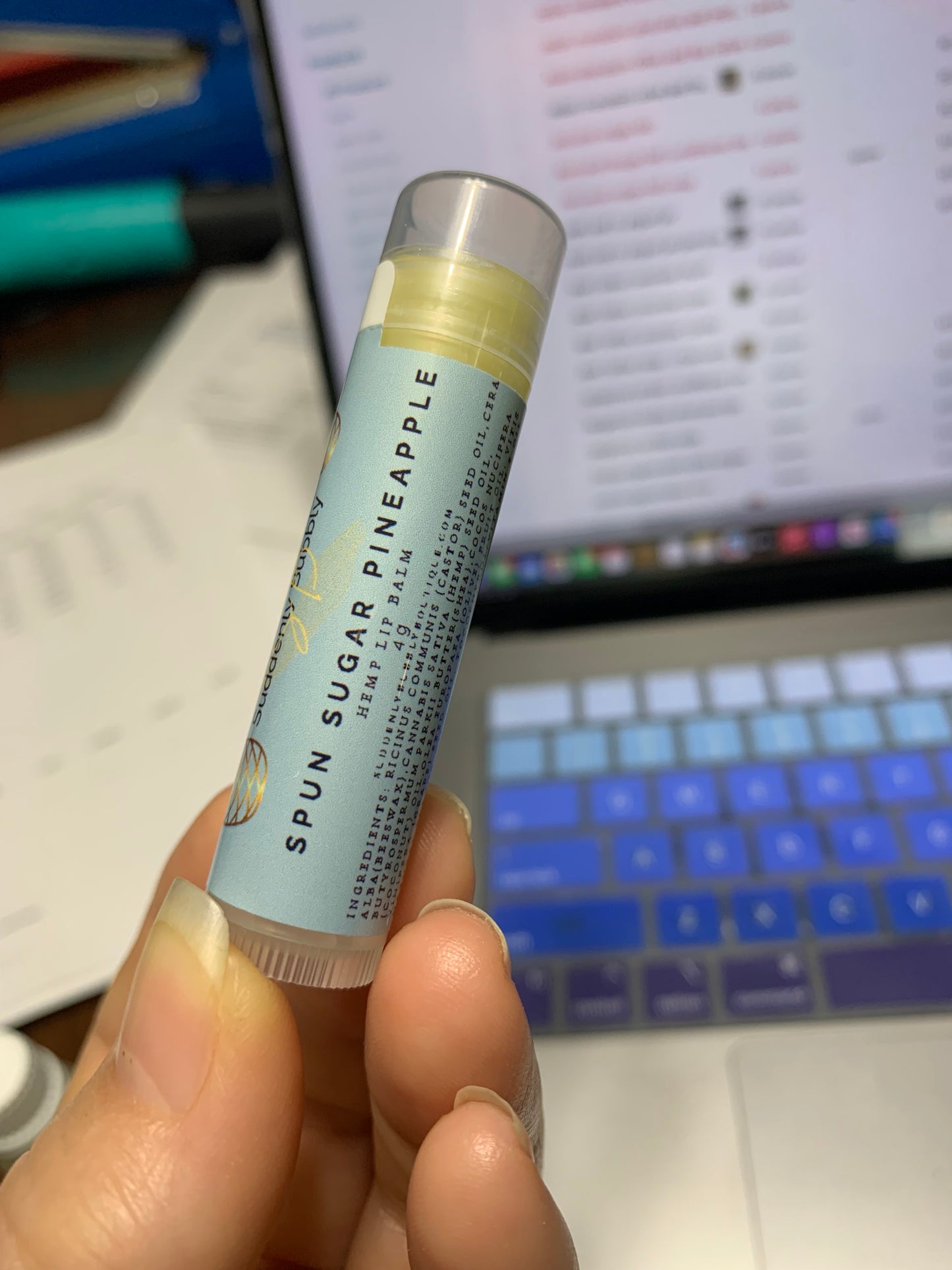 Spun Sugar Pineapple Hemp Lip Balm