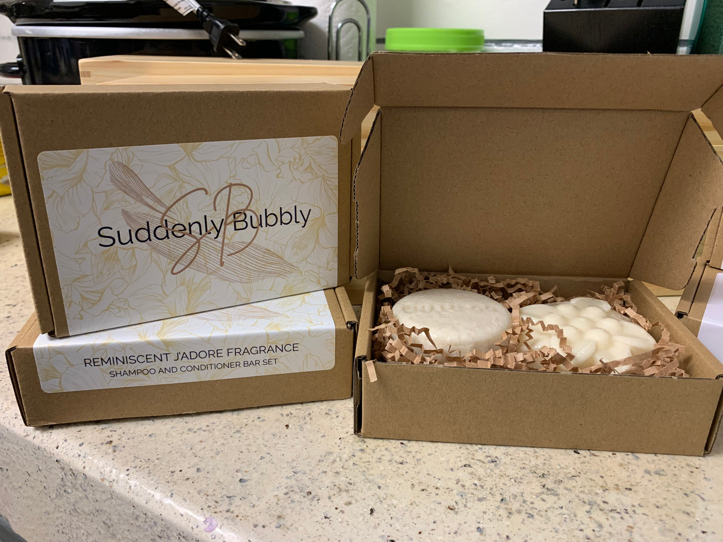 Reminiscent J'adore Shampoo and Conditioner bar set